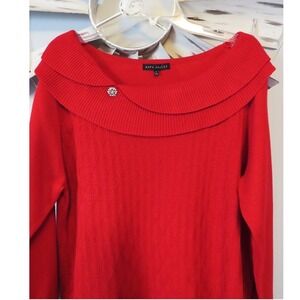 NWT Napa Valley Tuscan Red 3/4 Sleeve Sweater Size‎ 1X